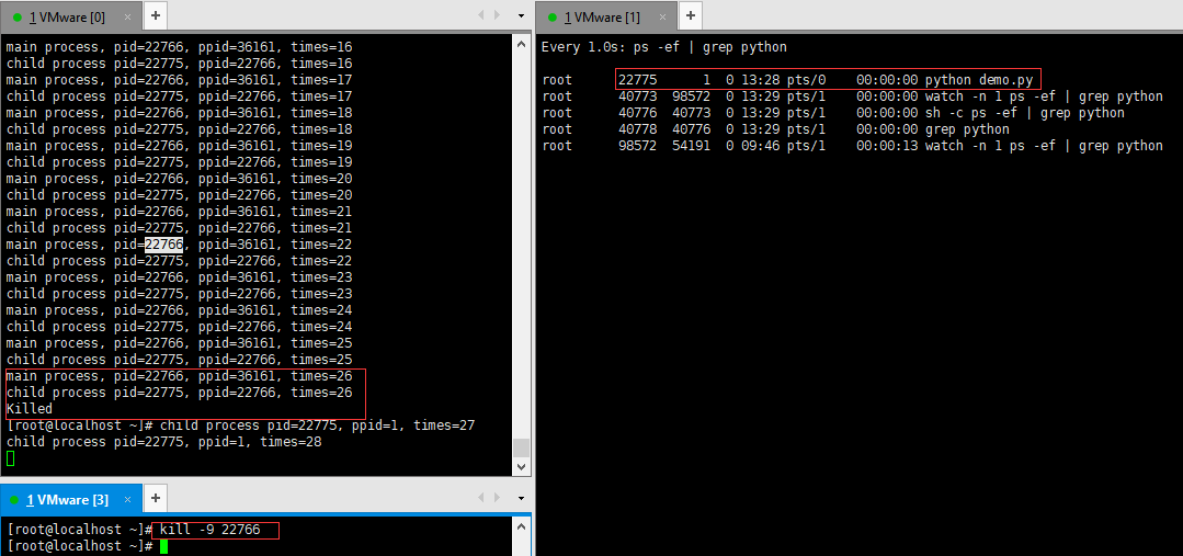 孤儿进程手动kill后