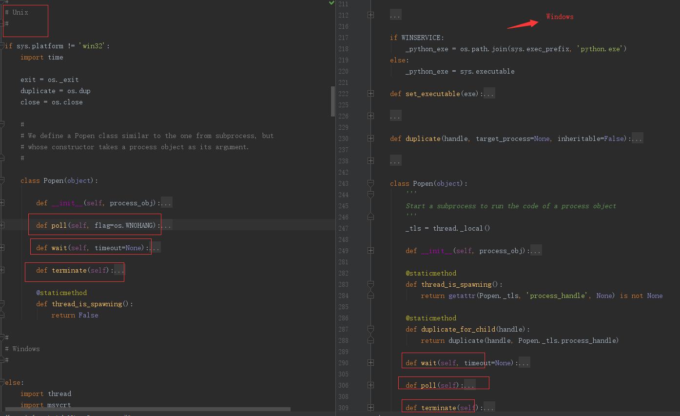 Popen不同系统对比
