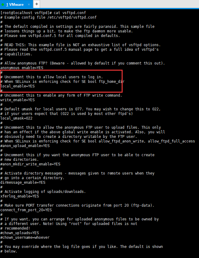 本地登录模式原始配置信息