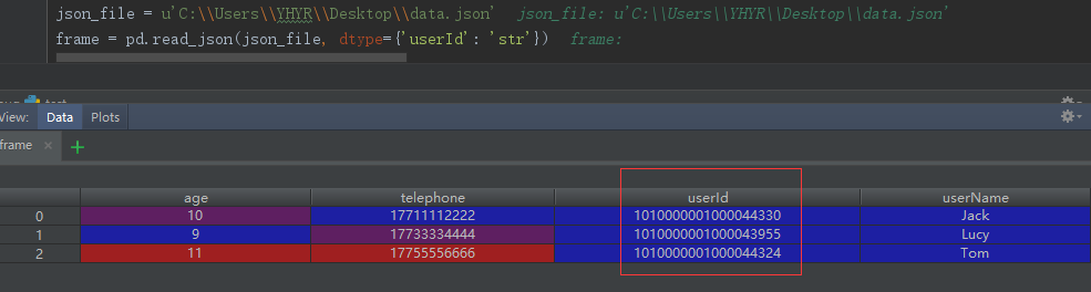 read_json自定义dtype
